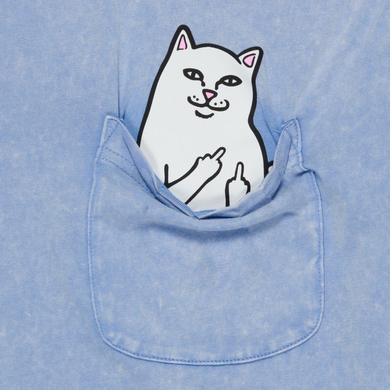 Lord Nermal Pocket Tee (Power Blue Vintage Wash) - Ripndip