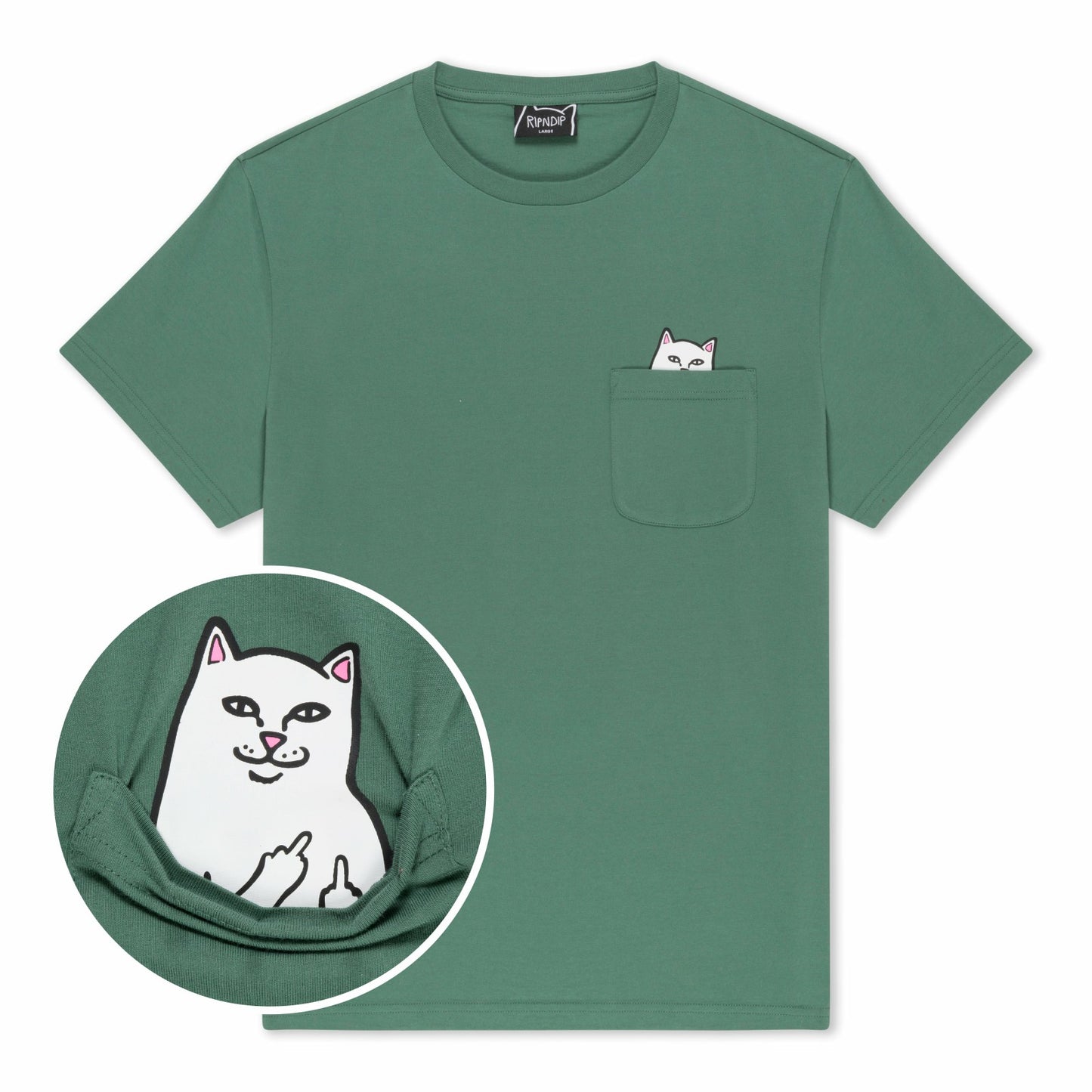 Lord Nermal Pocket Tee (Dark Olive) - Ripndip