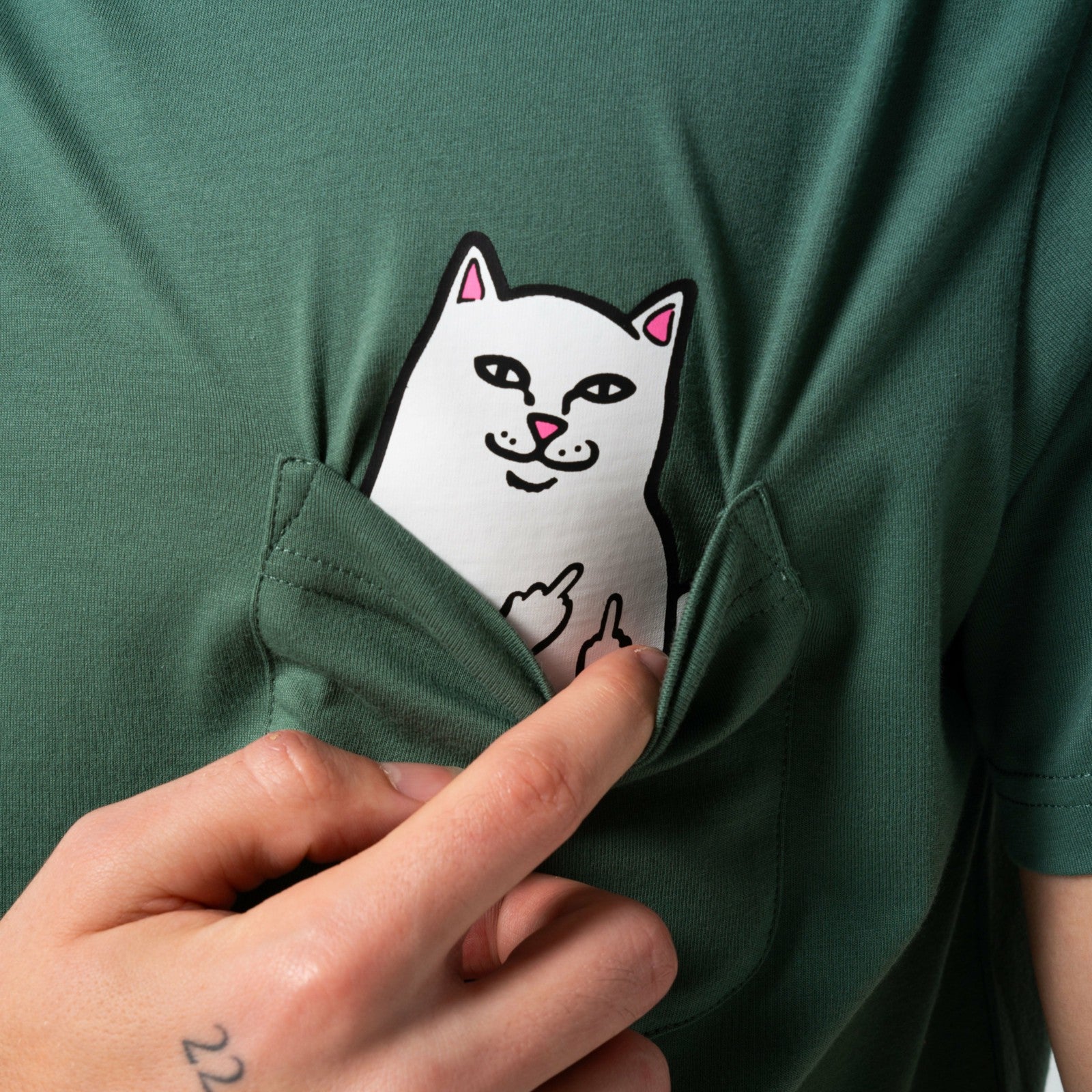 Lord Nermal Pocket Tee (Dark Olive) - Ripndip