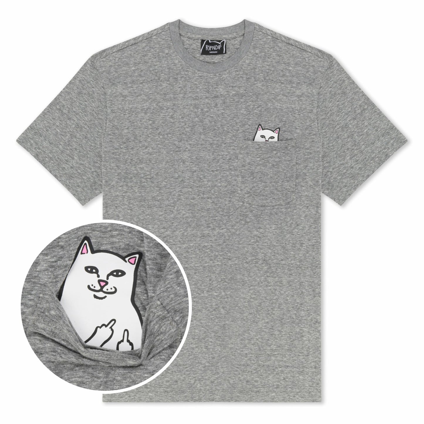 Lord Nermal Pocket Tee (Heather Grey) - Ripndip