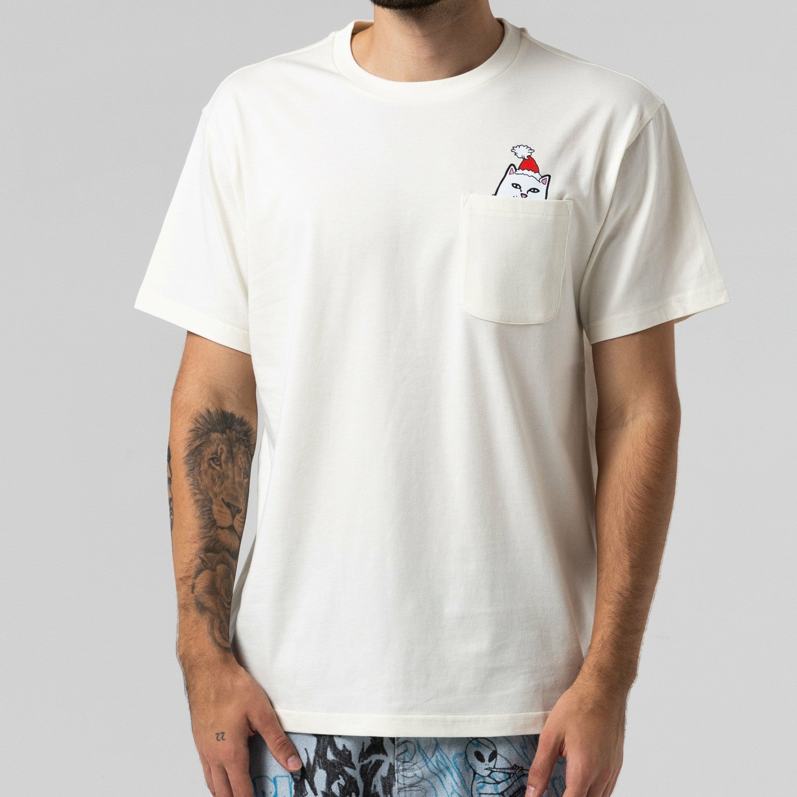 Lord Santa Pocket Tee (Bone) - Ripndip