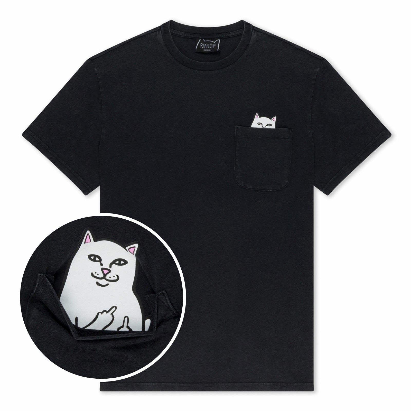 Lord Nermal Pocket tee (Black Mineral Wash) - Ripndip