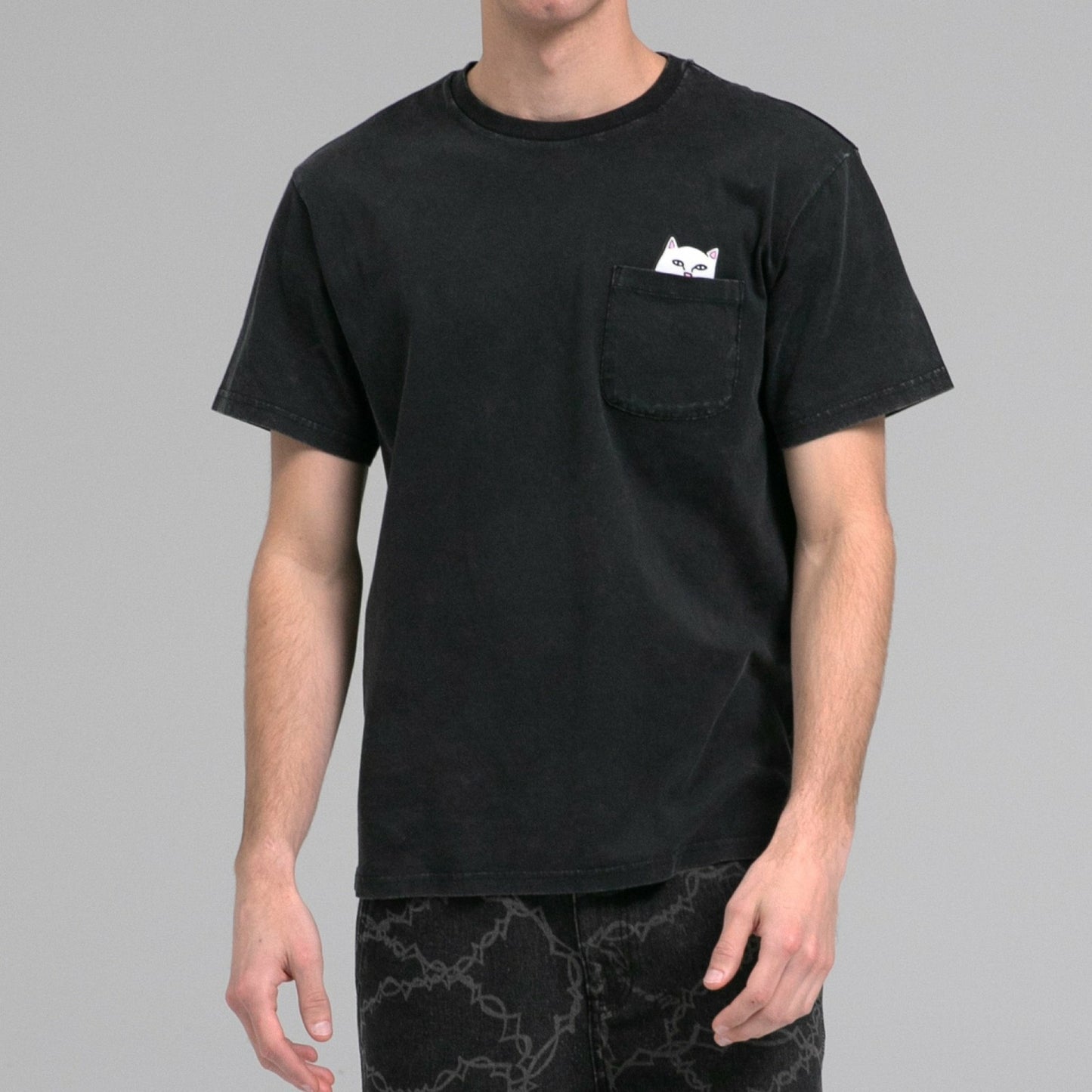 Lord Nermal Pocket tee (Black Mineral Wash) - Ripndip