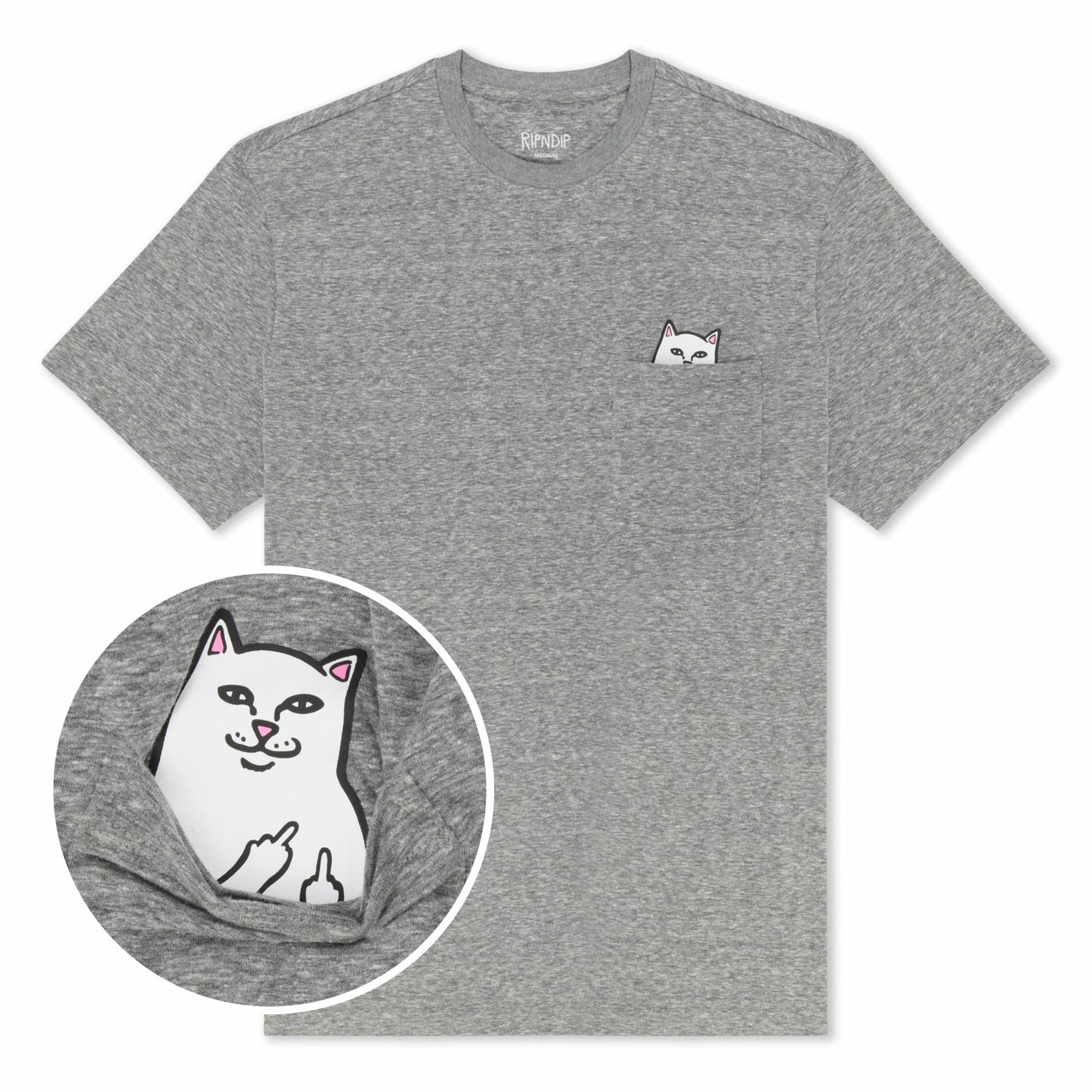 Lord Nermal Pocket Tee (Heather Grey) - Ripndip
