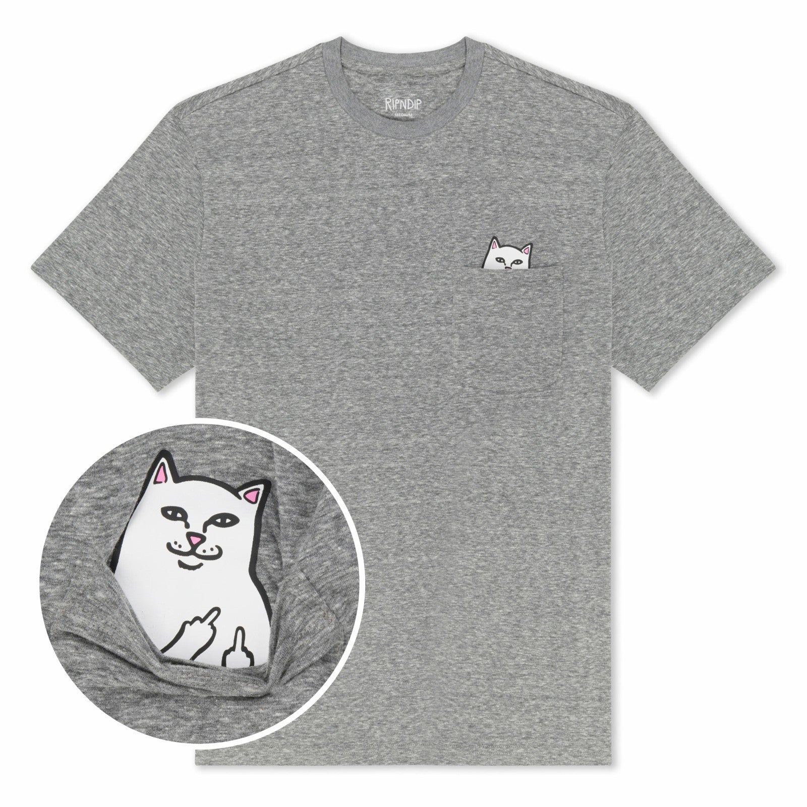Lord Nermal Pocket Tee (Heather Grey) - Ripndip