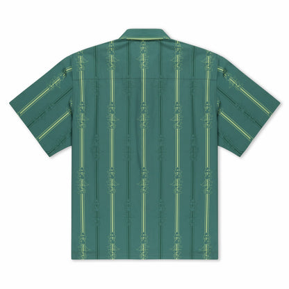 Melted Striped Button Up (Teal) - Ripndip