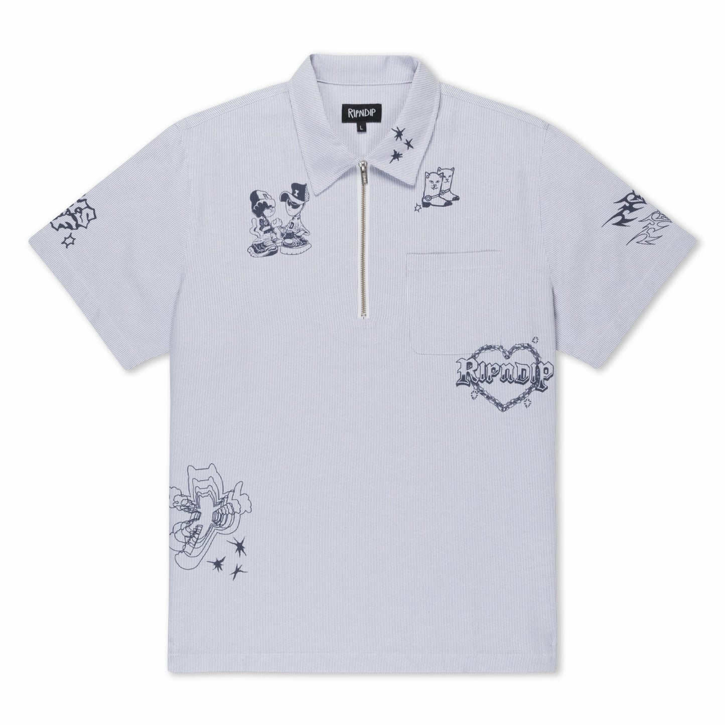 Westside Quarter Zip Shirt (Navy ) - Ripndip