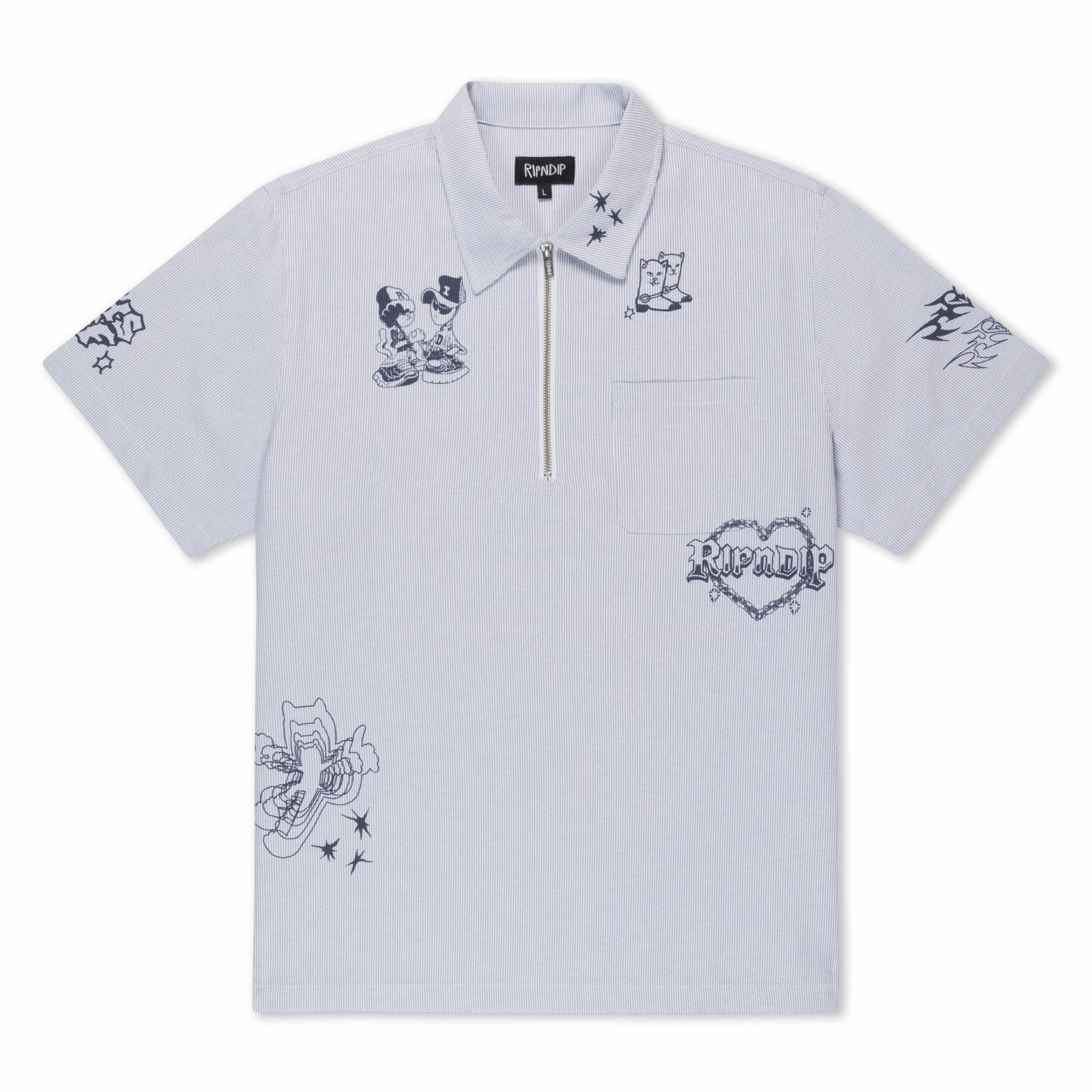 Westside Quarter Zip Shirt (Navy ) - Ripndip