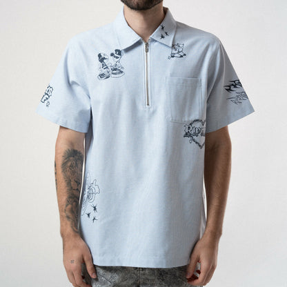 Westside Quarter Zip Shirt (Navy ) - Ripndip