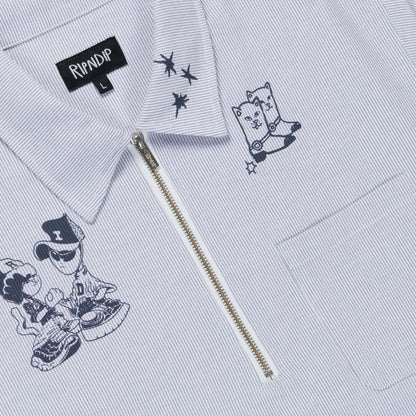 Westside Quarter Zip Shirt (Navy ) - Ripndip