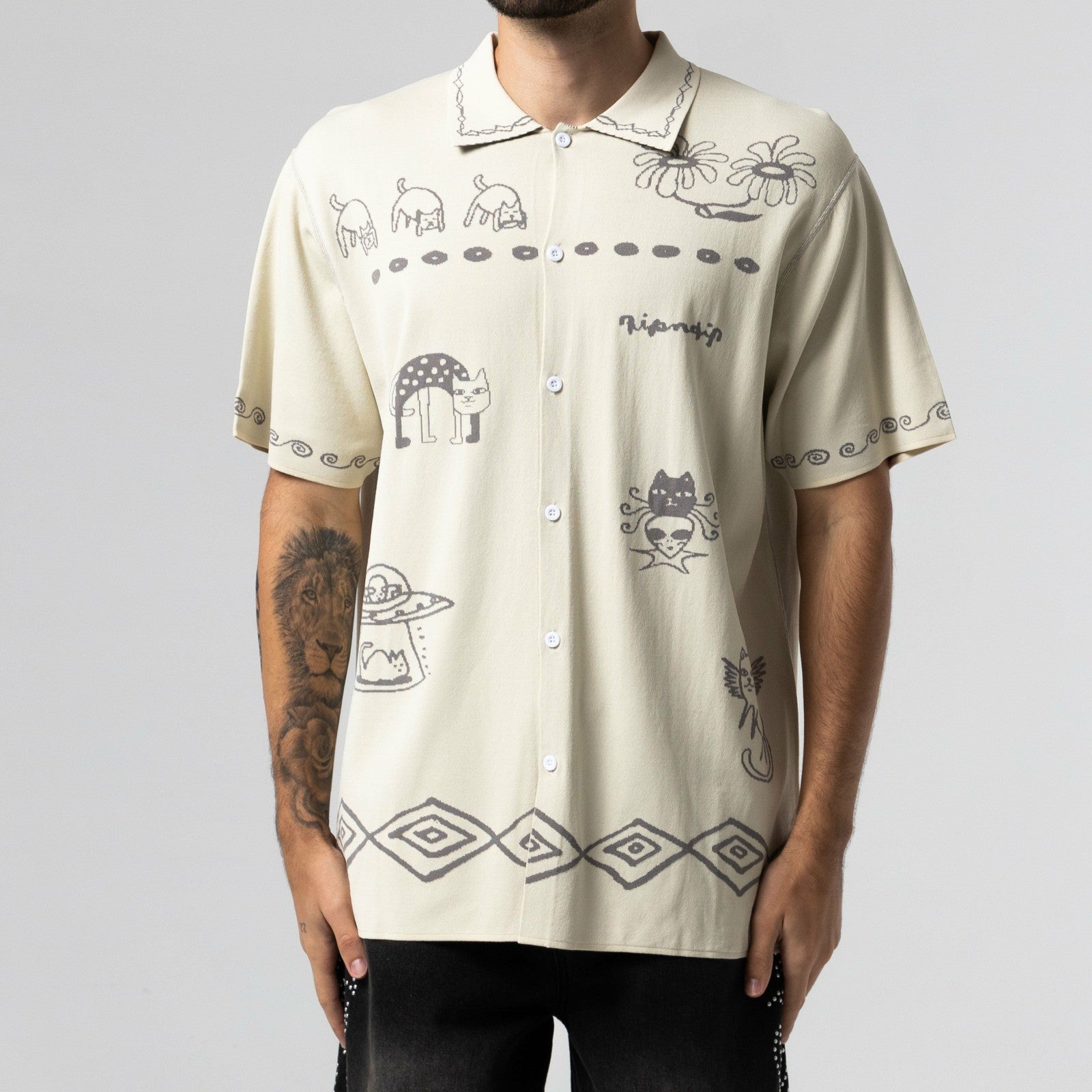 Blonded Reversible Button Up (Sand / Charcoal) - Ripndip