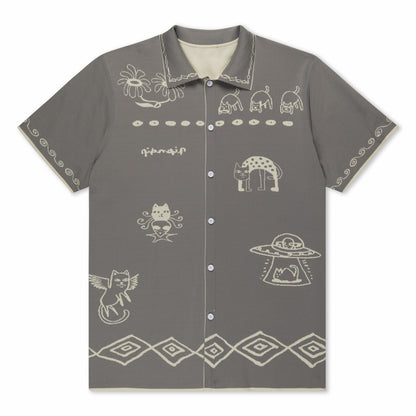Blonded Reversible Button Up (Sand / Charcoal) - Ripndip
