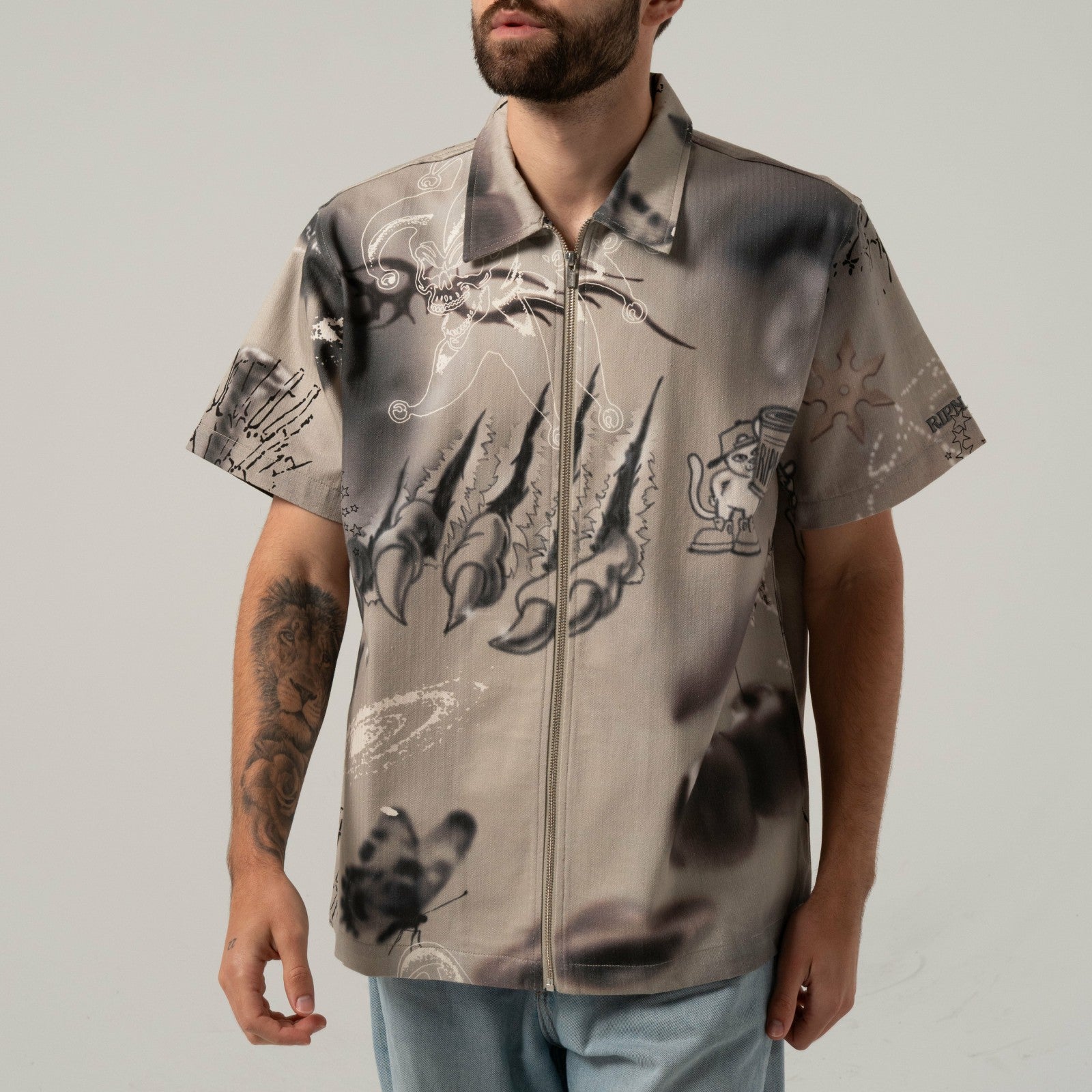 Stargazing Zip Up Shirt (Multi) - Ripndip