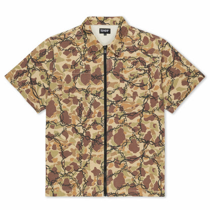 Wired Zip Up Shirt (Tan) - Ripndip