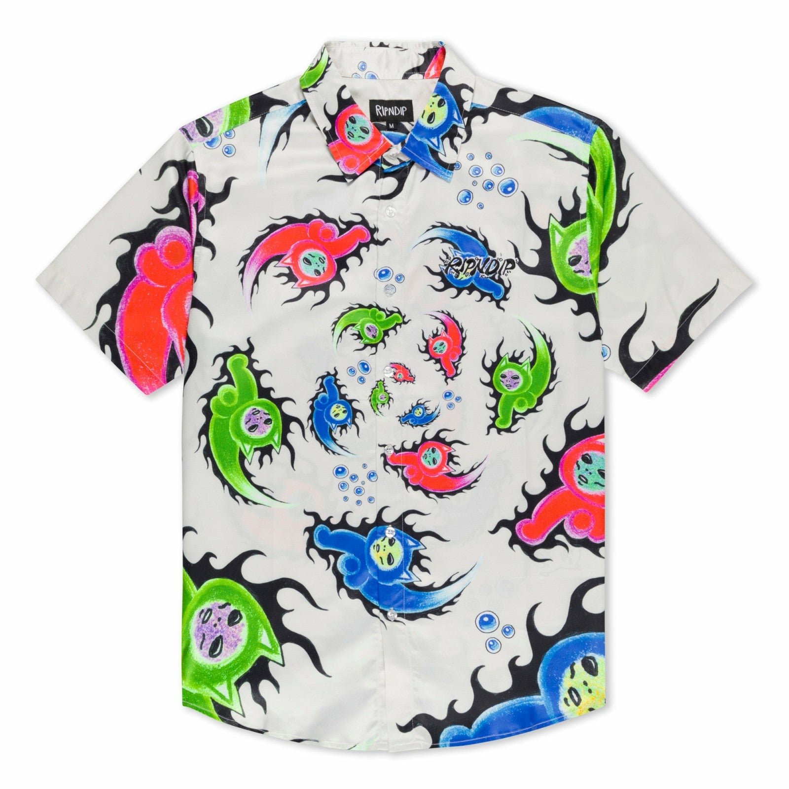 Ember Short Sleeve Button Up (Dusty Grey) - Ripndip