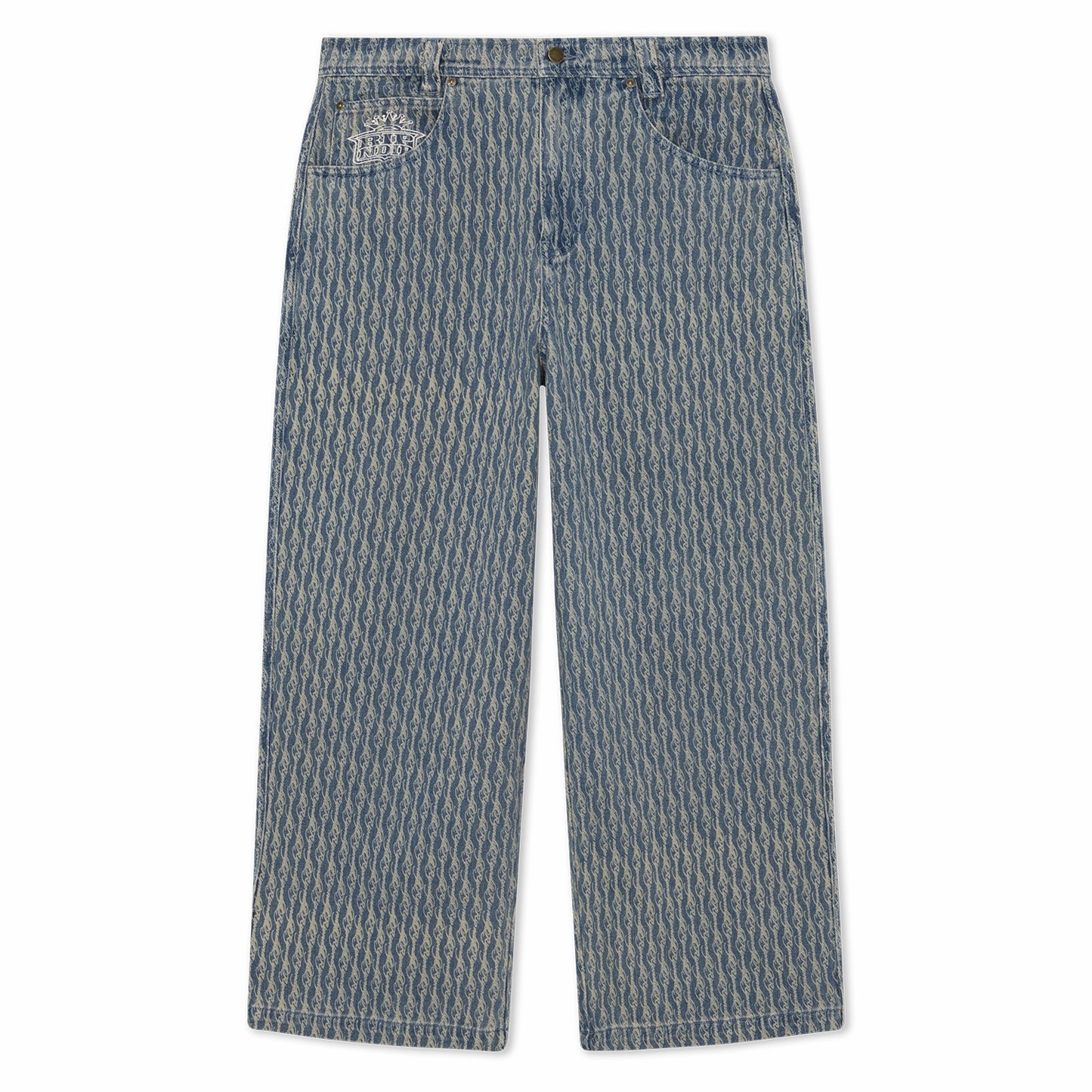 Western Roads Wide Fit Pants (Meidum Wash) - Ripndip