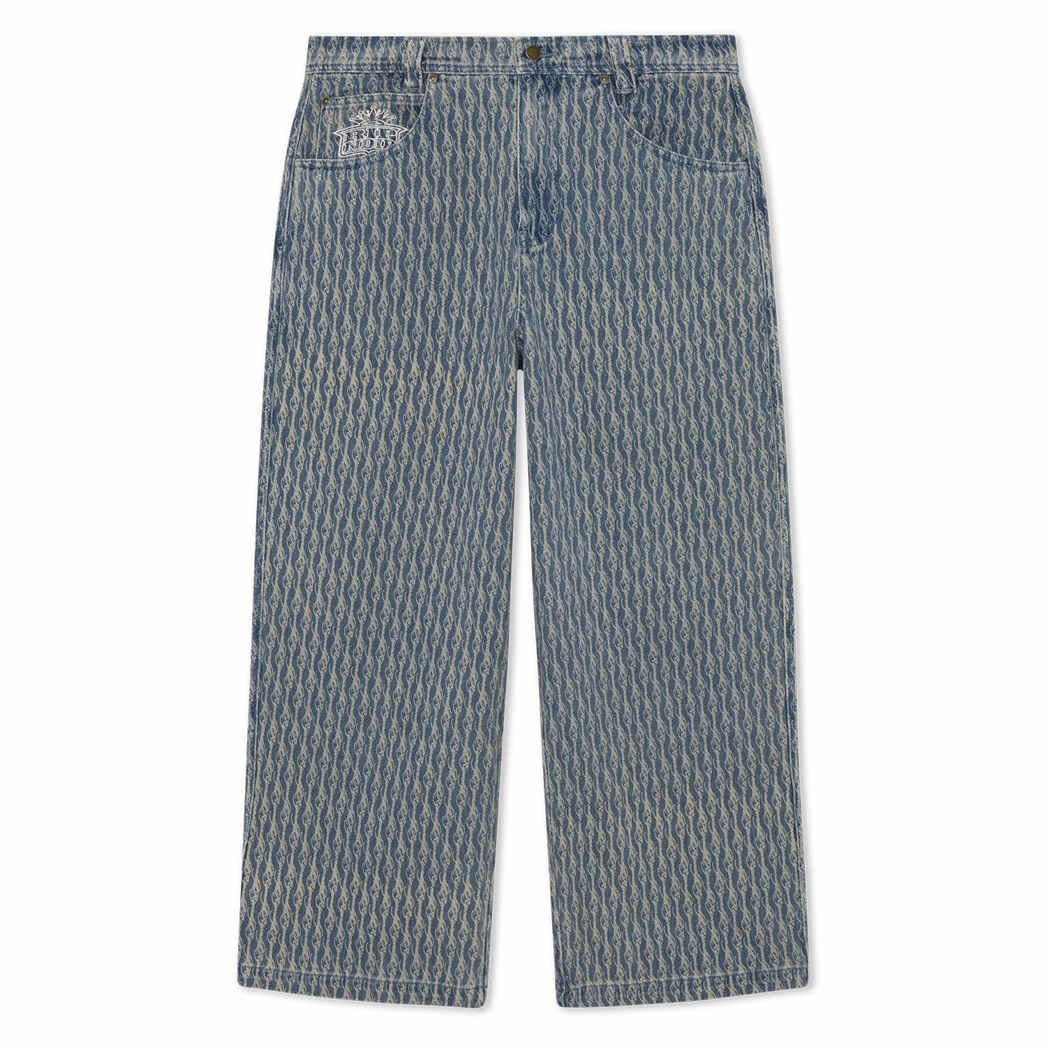 Western Roads Wide Fit Pants (Meidum Wash) - Ripndip