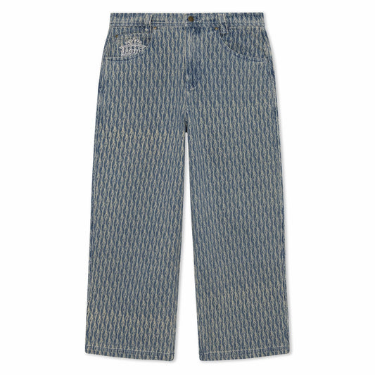 Western Roads Wide Fit Pants (Meidum Wash) - Ripndip