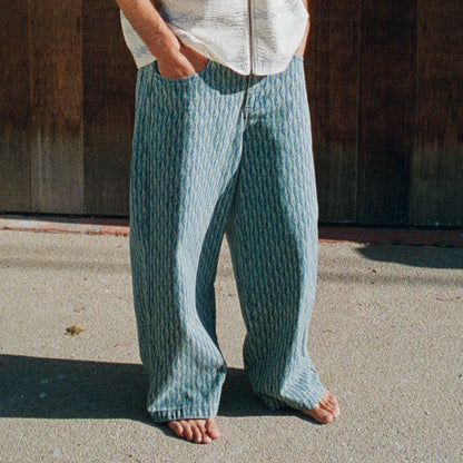 Western Roads Wide Fit Pants (Meidum Wash) - Ripndip