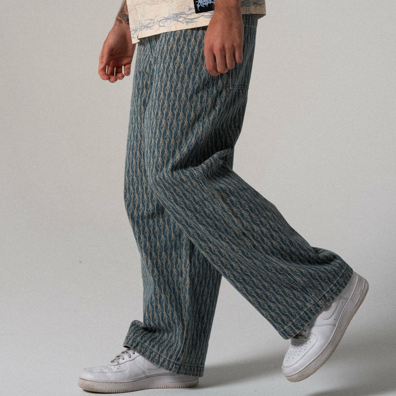 Western Roads Wide Fit Pants (Meidum Wash) - Ripndip
