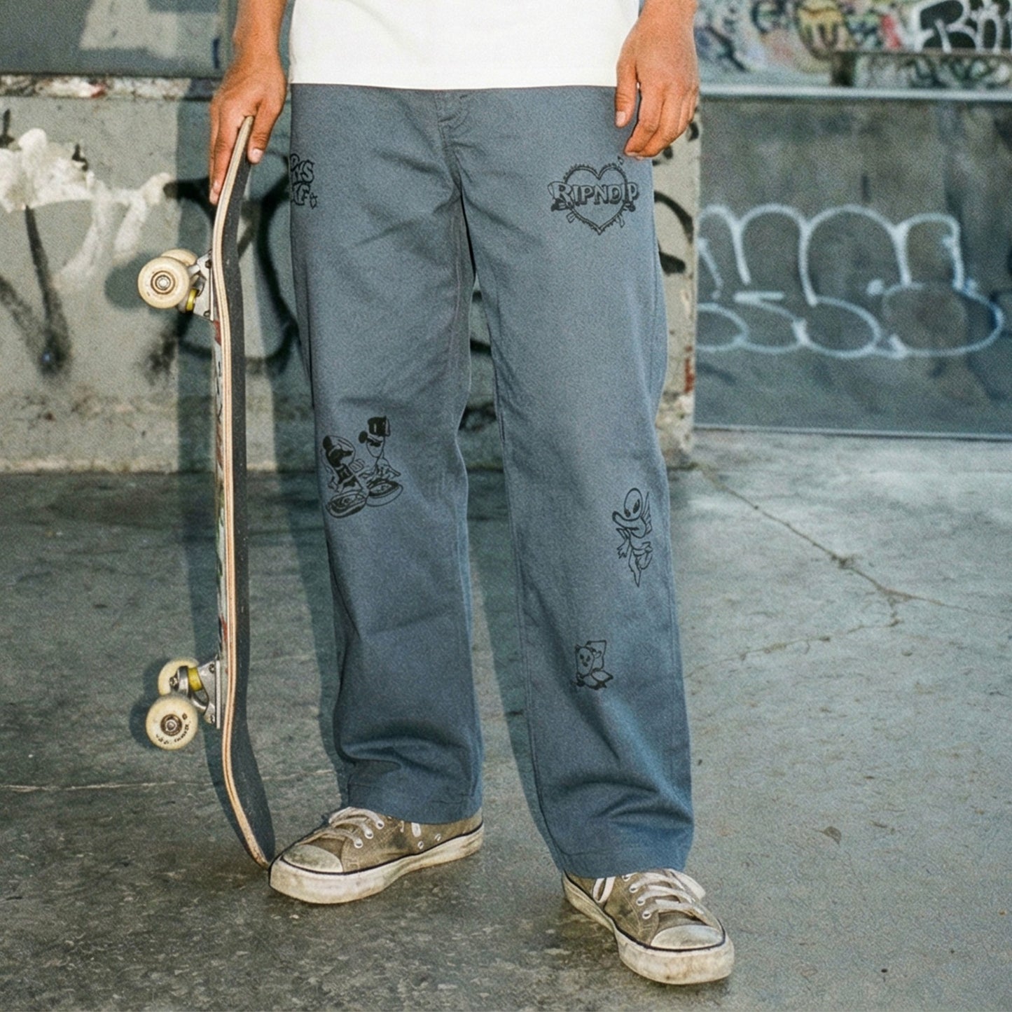 Westside Wide Fit Pants (Slate) - Ripndip