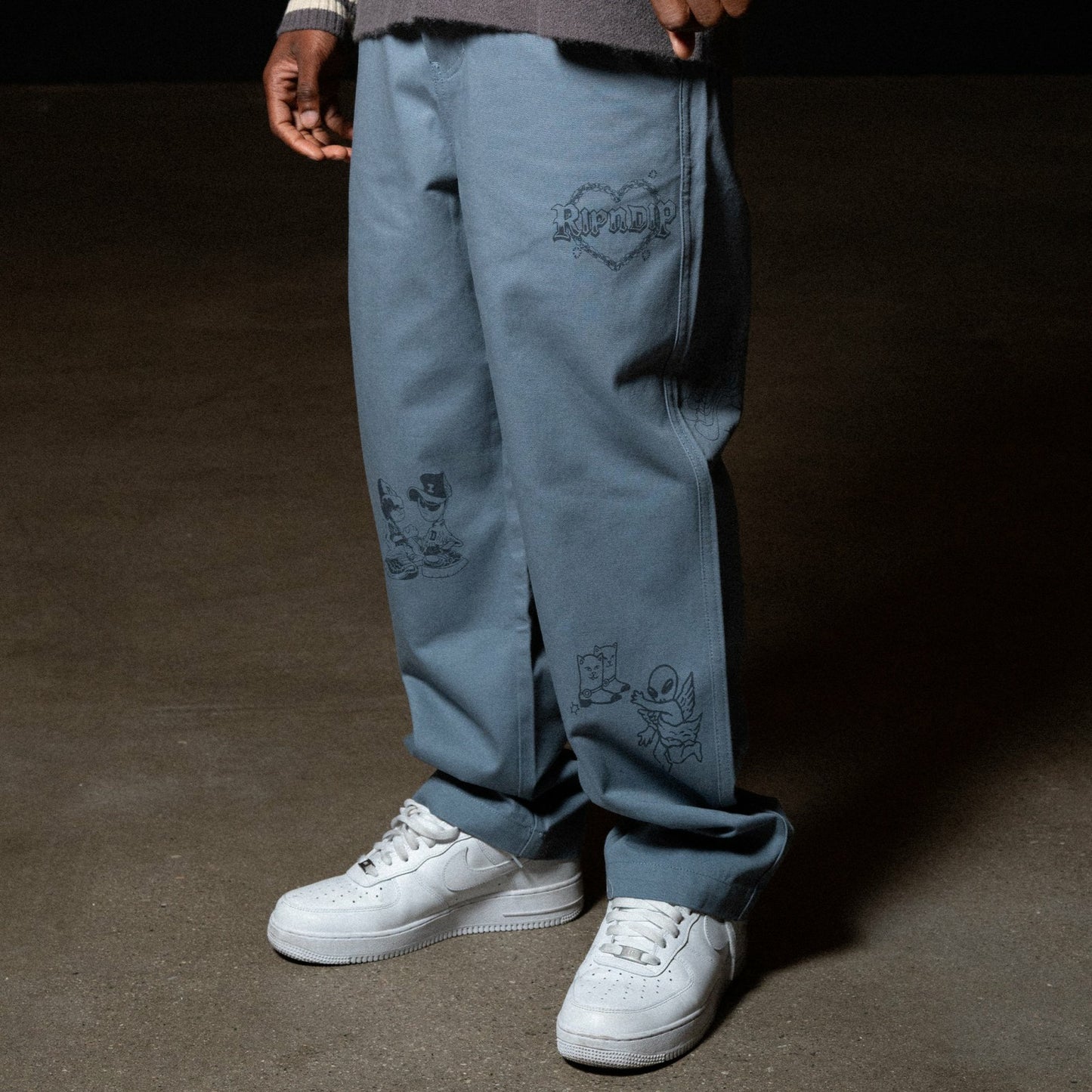 Westside Wide Fit Pants (Slate) - Ripndip
