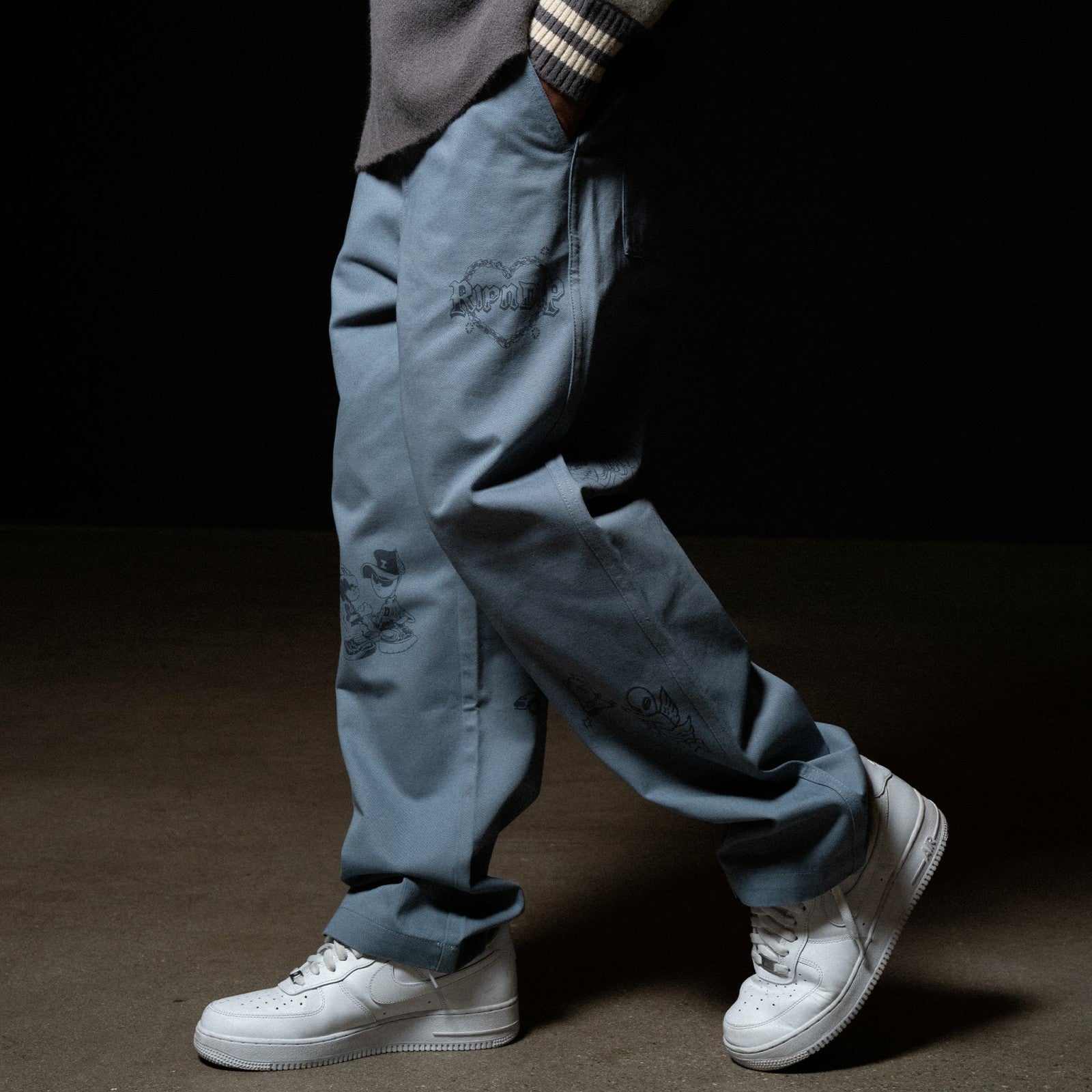 Westside Wide Fit Pants (Slate) - Ripndip
