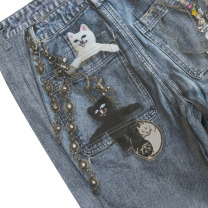 Real Straight Leg Denim Pants (Light Wash) - Ripndip