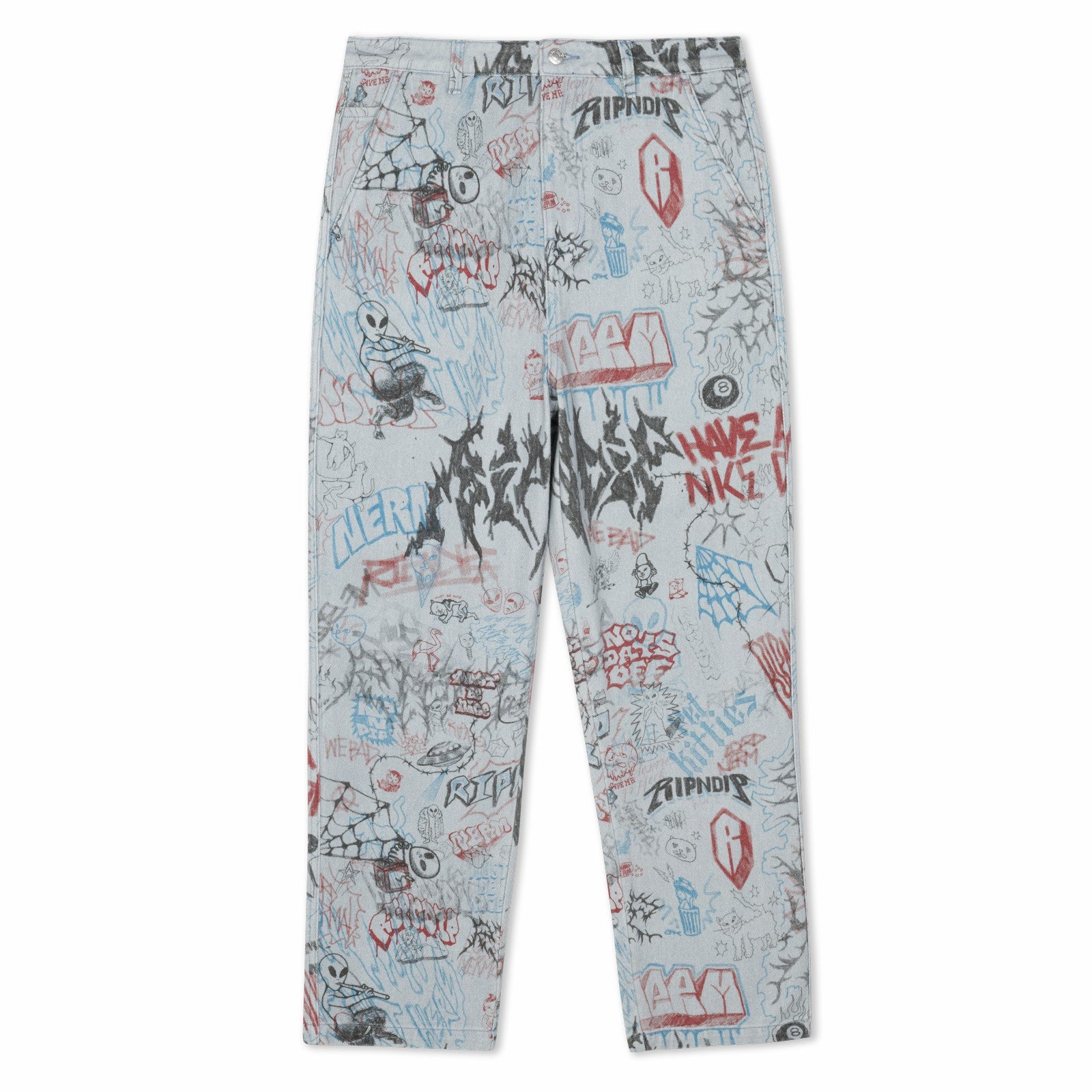 Marker Wide Fit Pants (Light Wash Denim) - Ripndip