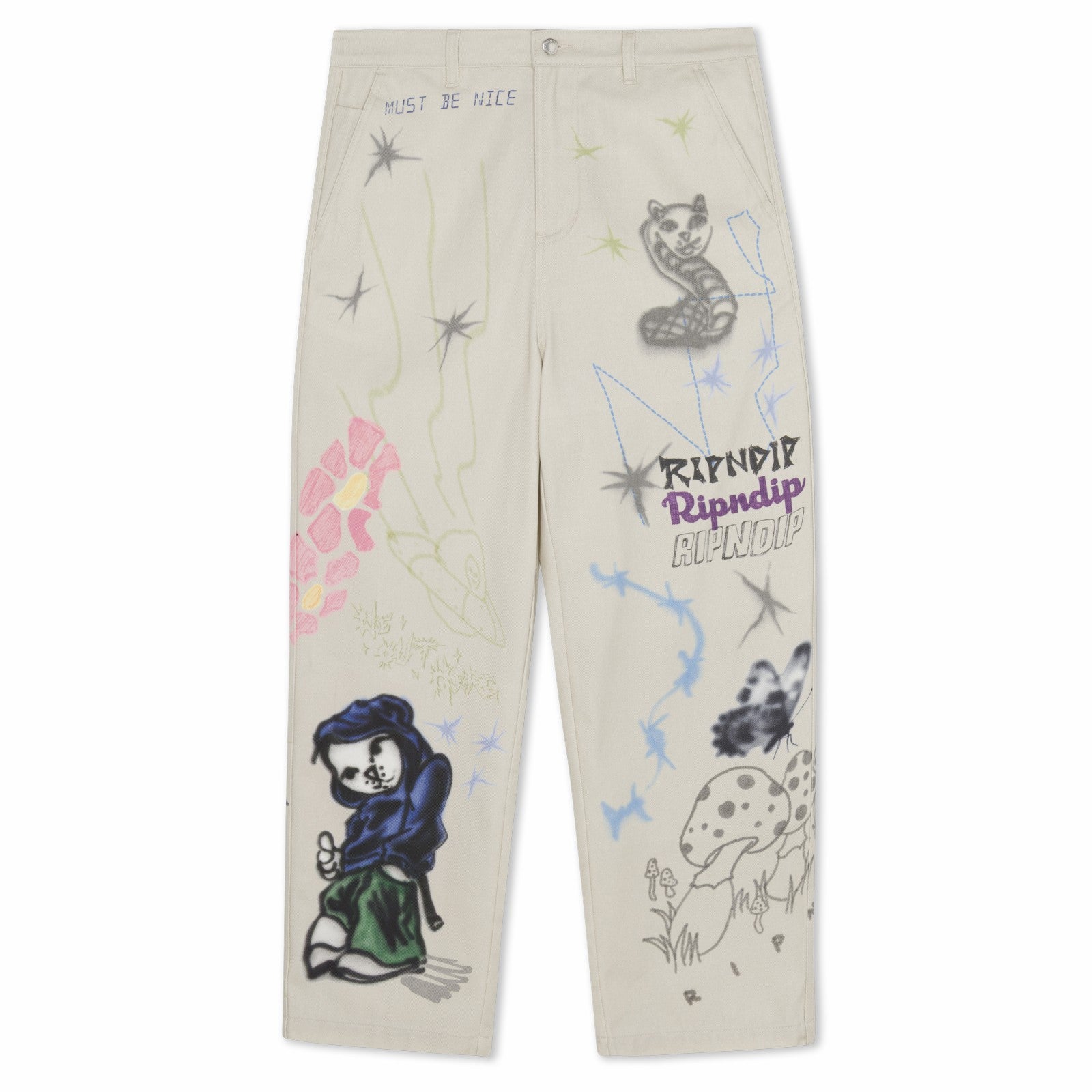 Goosebumps Wide Fit Pants (Bone) - Ripndip
