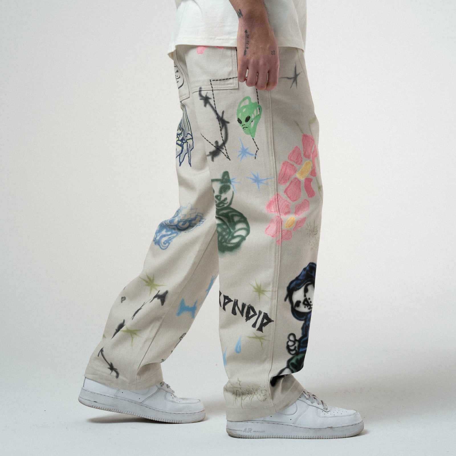 Goosebumps Wide Fit Pants (Bone) - Ripndip