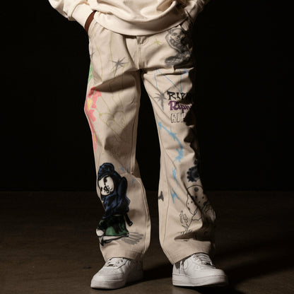 Goosebumps Wide Fit Pants (Bone) - Ripndip