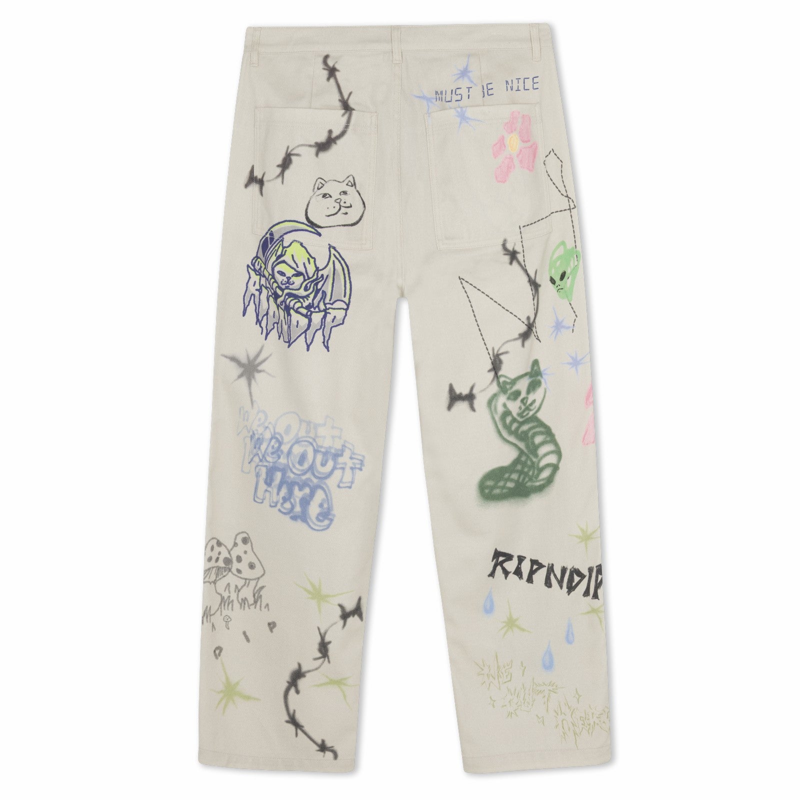 Goosebumps Wide Fit Pants (Bone) - Ripndip