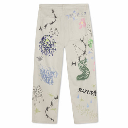 Goosebumps Wide Fit Pants (Bone) - Ripndip