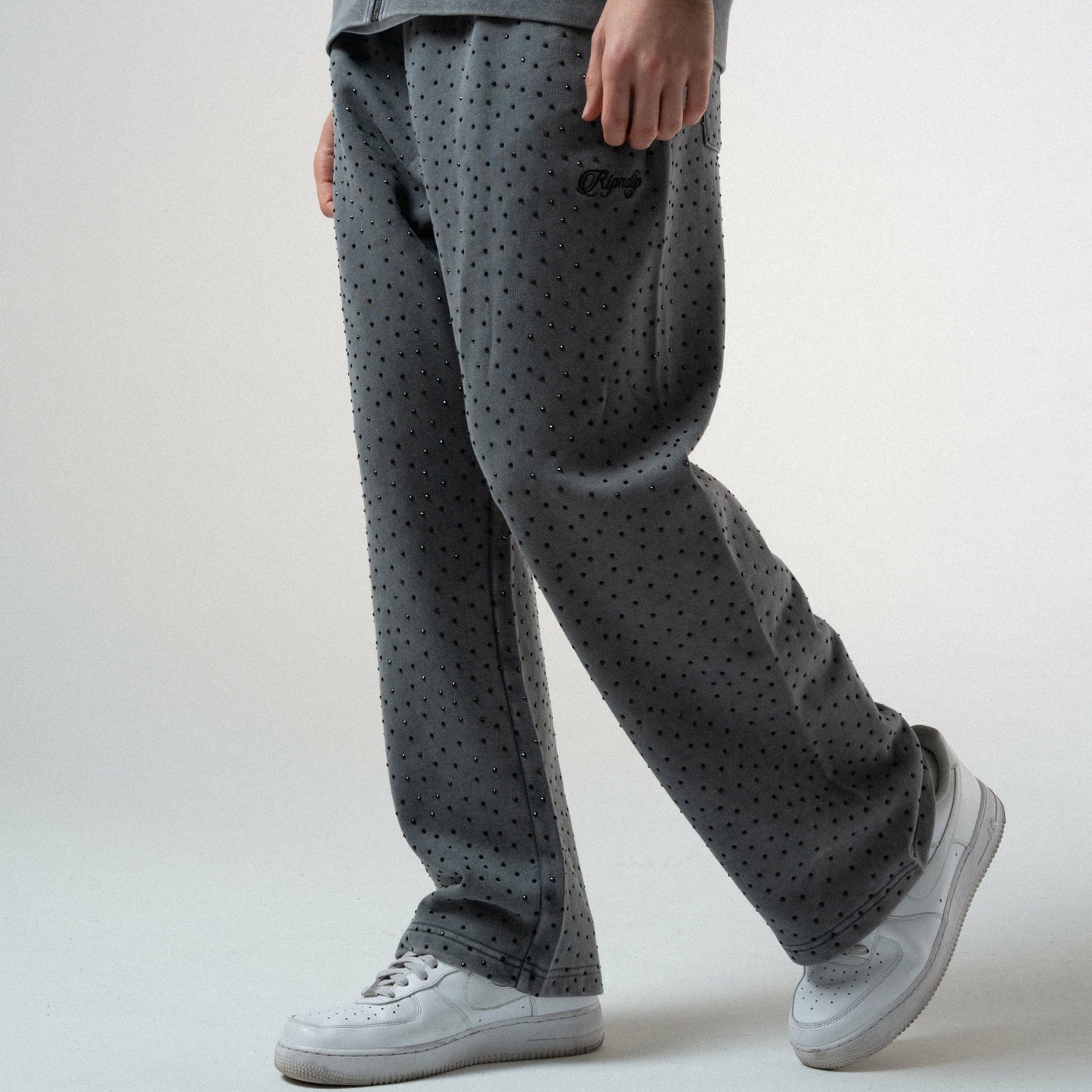 RIPNGEMS Straight Leg Sweatpants (Charcoal Wash) - Ripndip