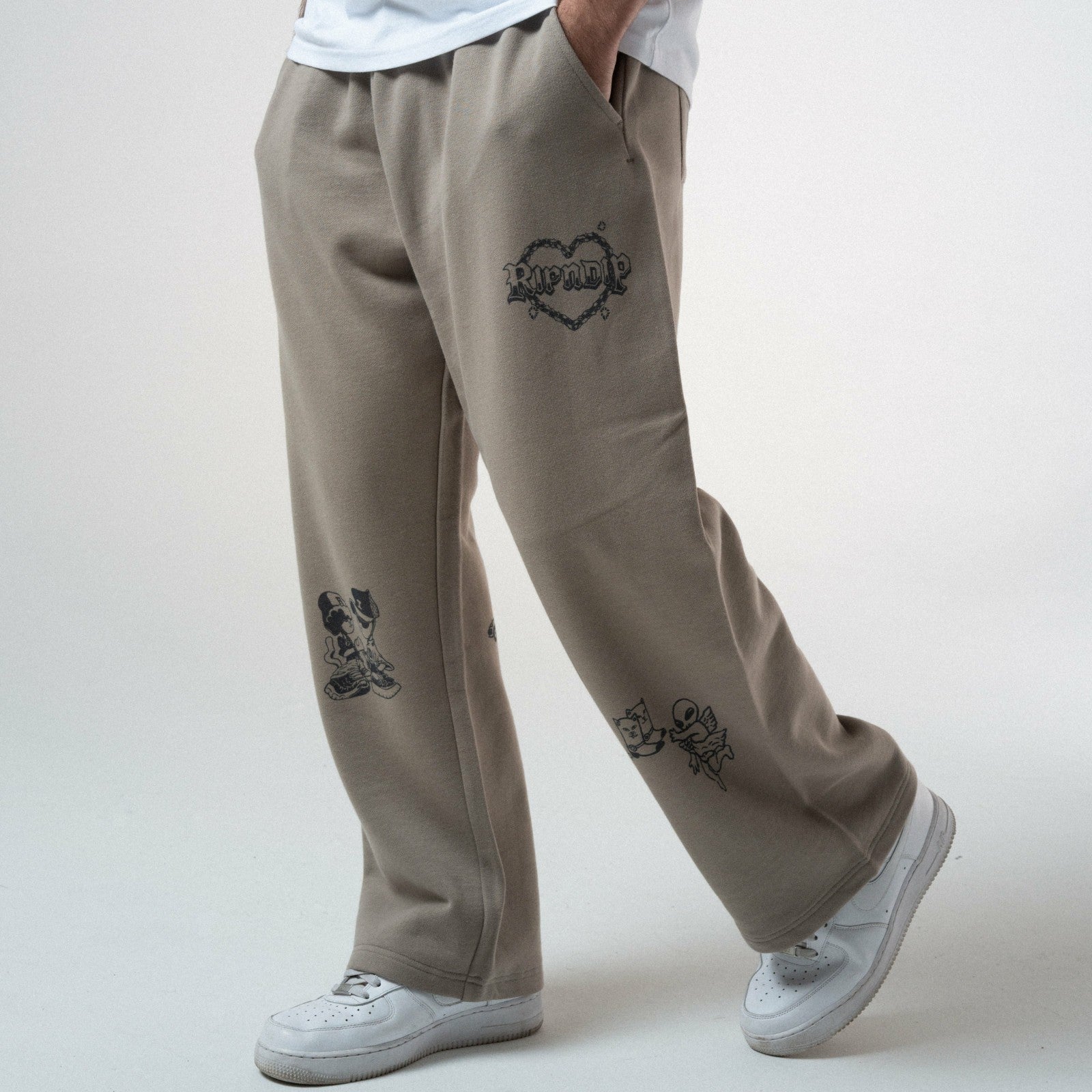 Westside Straight Leg Sweatpants (Dark Sand) - Ripndip