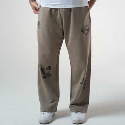 Westside Straight Leg Sweatpants (Dark Sand) - Ripndip