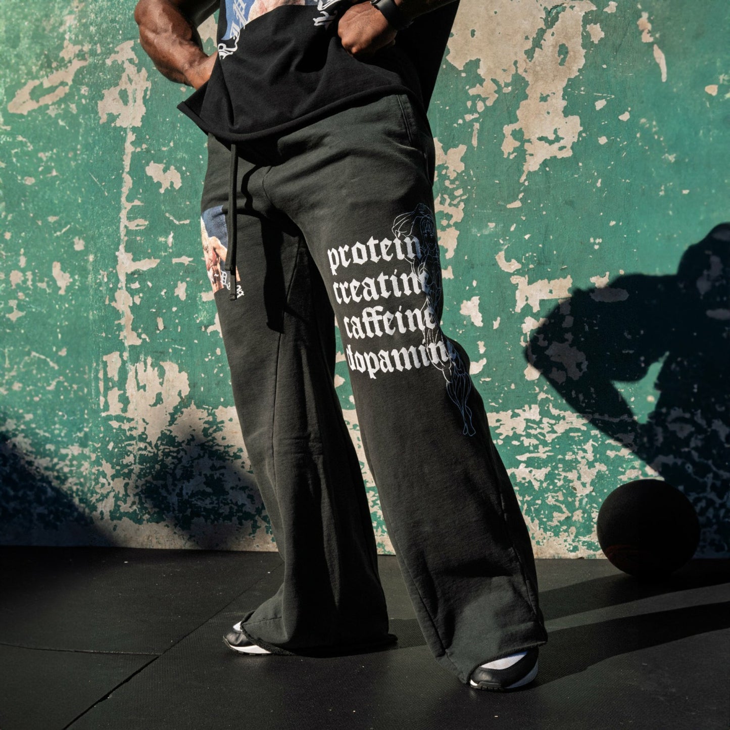 Protein Straight Leg 500GSM Sweatpants (Gunmetal) - Ripndip