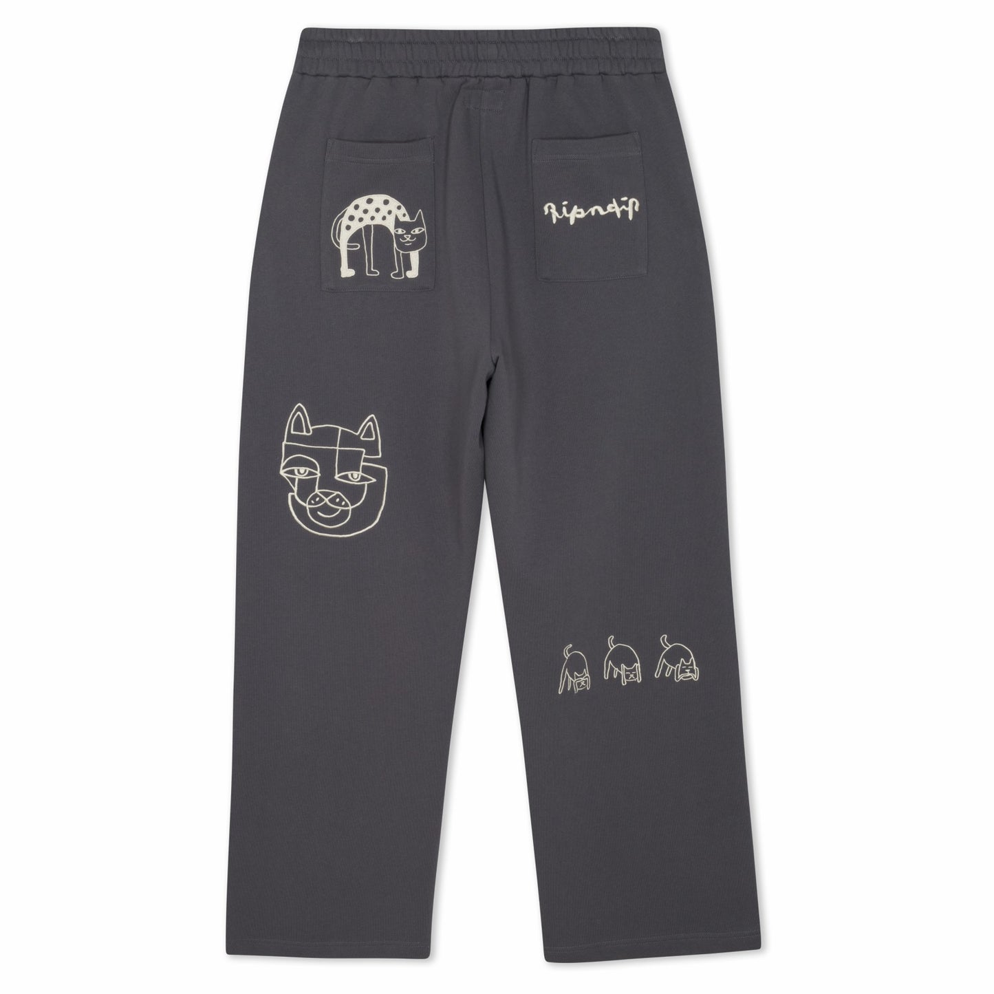 Blonded Straight Leg Sweatpants (Charcoal) - Ripndip