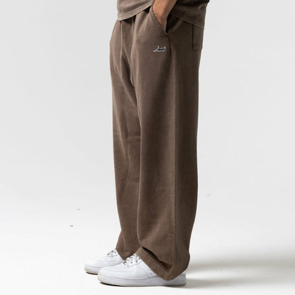 Castanza Straight Leg Sweatpants (Brown Vintage Wash) - Ripndip