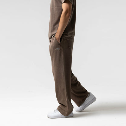 Castanza Straight Leg Sweatpants (Brown Vintage Wash) - Ripndip