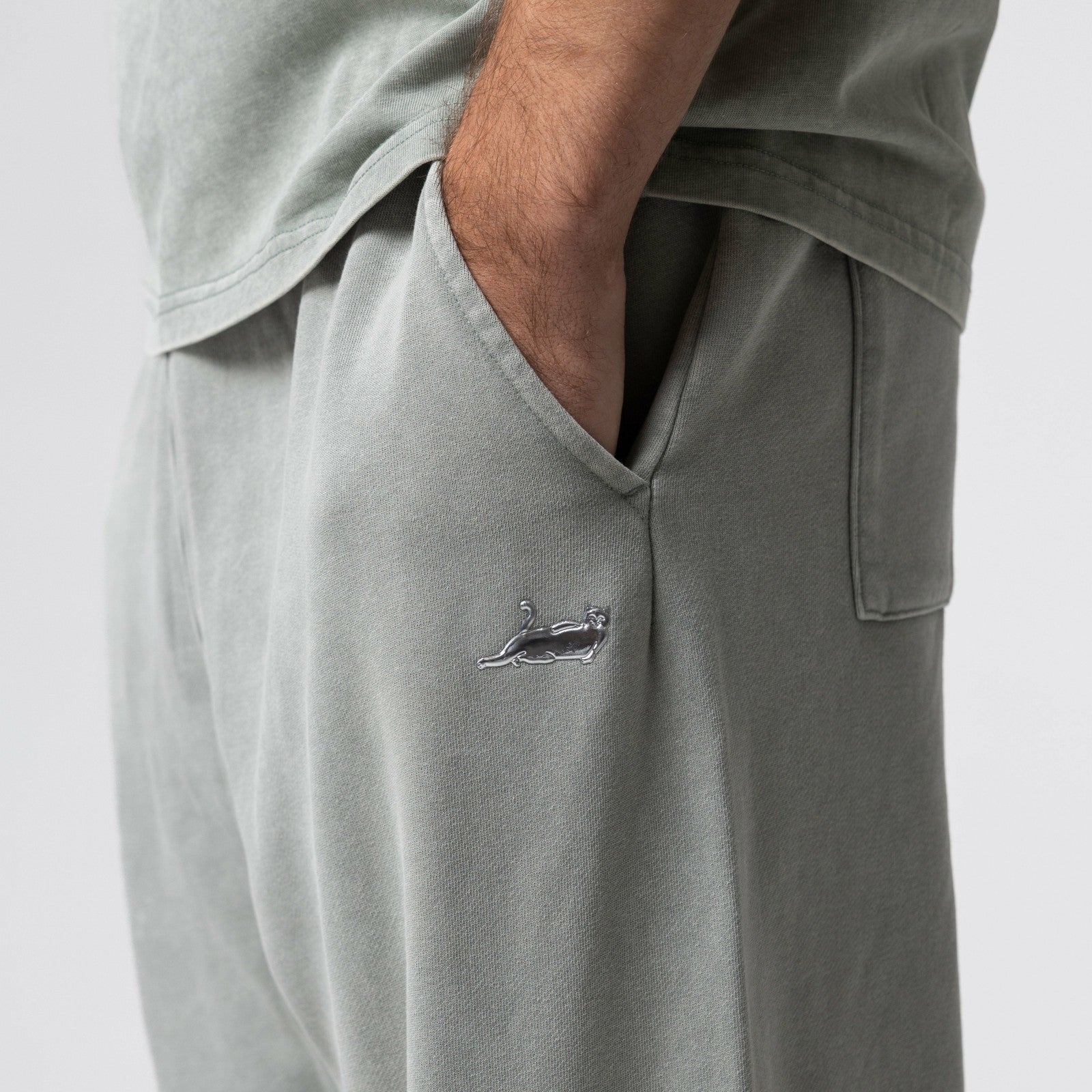 Castanza Straight Leg Sweatpants (Sage Vintage Wash) - Ripndip