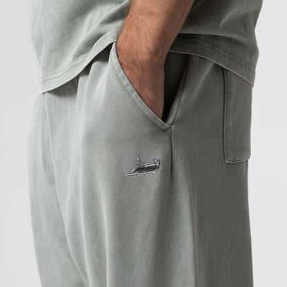 Castanza Straight Leg Sweatpants (Sage Vintage Wash) - Ripndip