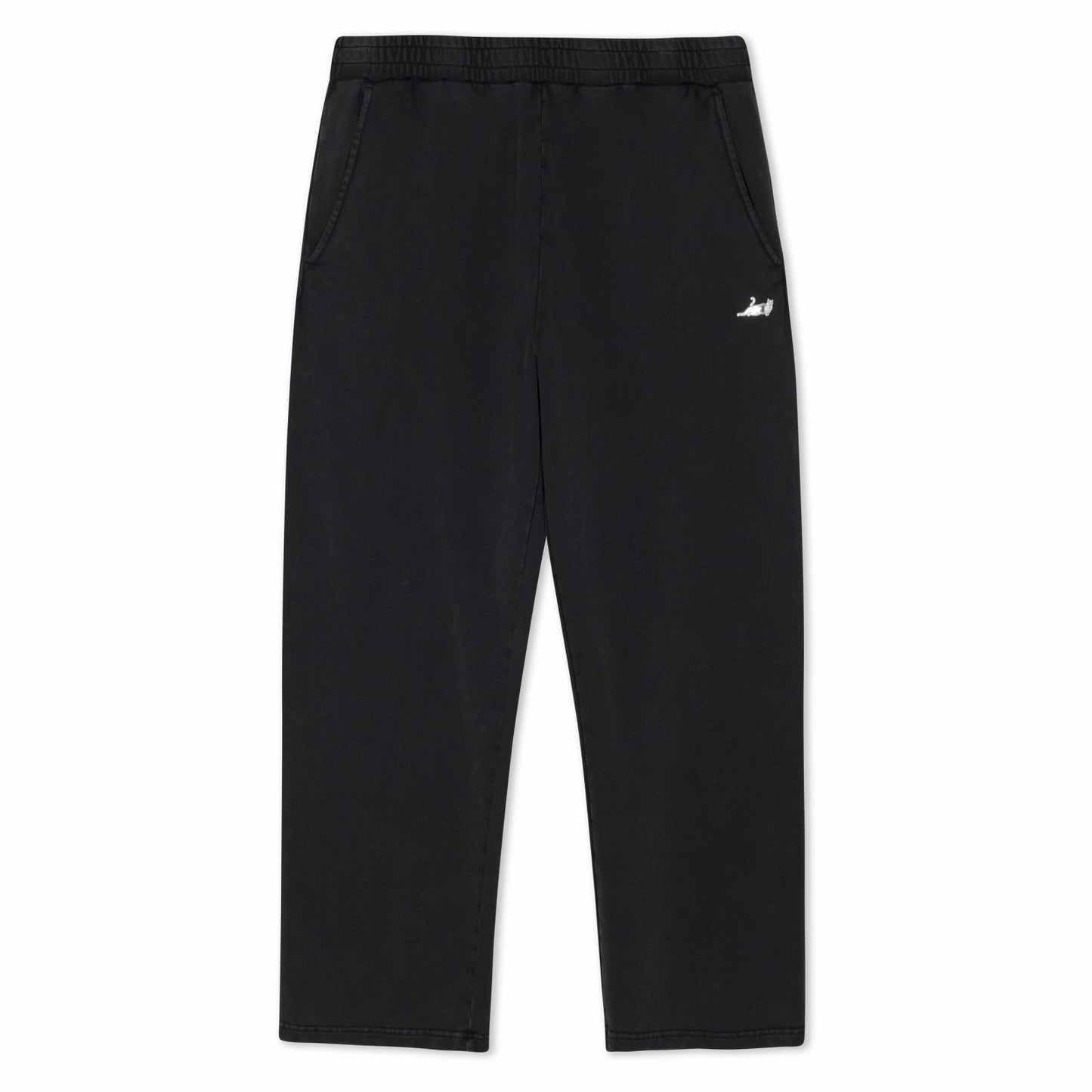 Castanza Straight Leg Sweatpants (Black Vintage Wash) - Ripndip