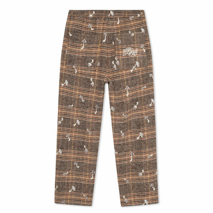 Euphoria Pants (Brown Plaid) - Ripndip