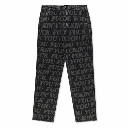 F.U.F.F. Washed Denim Pants (Black) - Ripndip