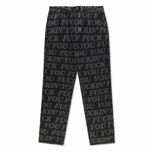 F.U.F.F. Washed Denim Pants (Black) - Ripndip