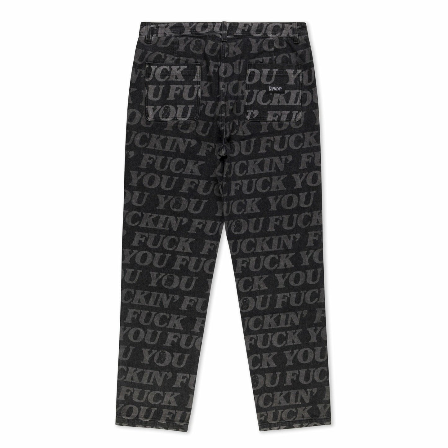 F.U.F.F. Washed Denim Pants (Black) - Ripndip