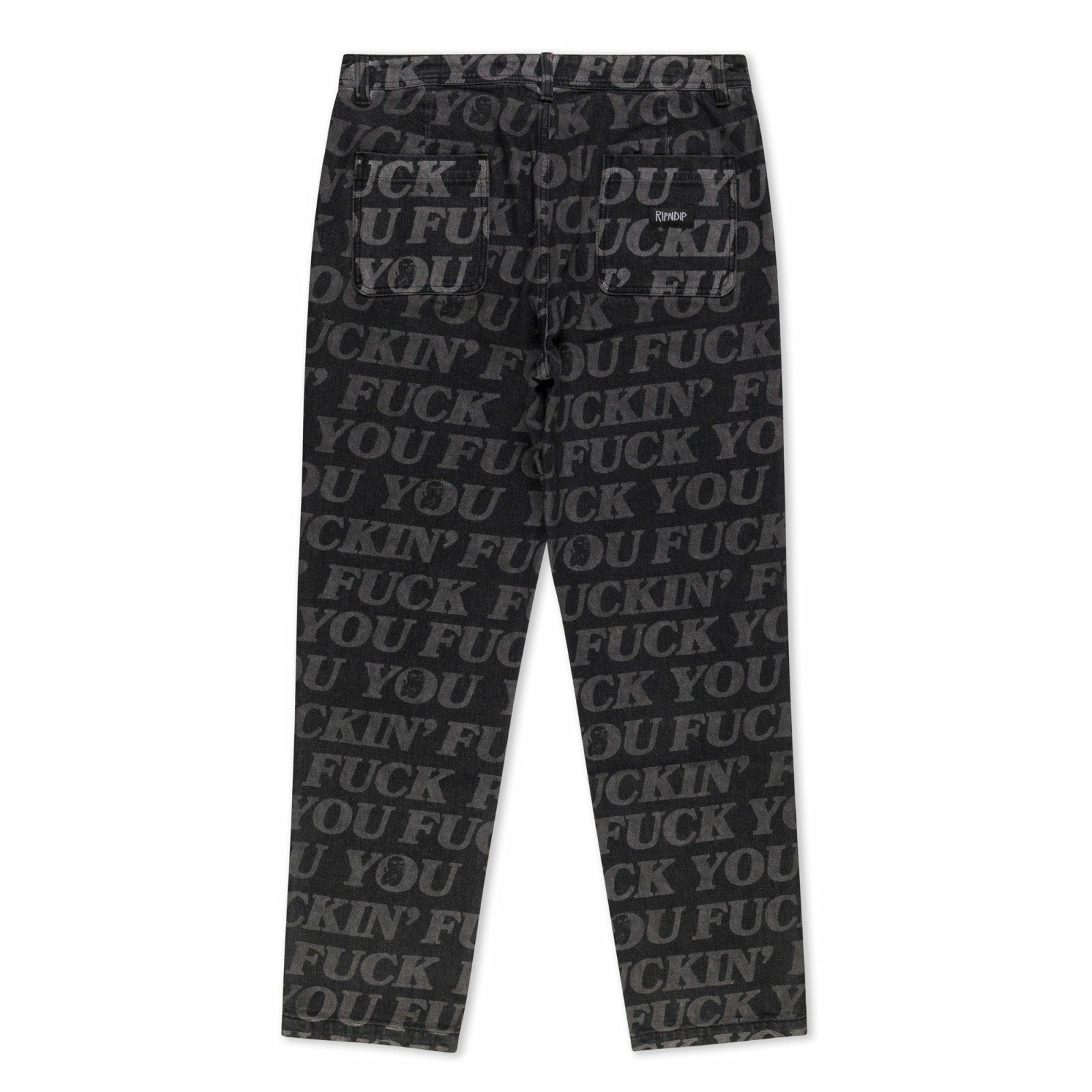 F.U.F.F. Washed Denim Pants (Black) - Ripndip
