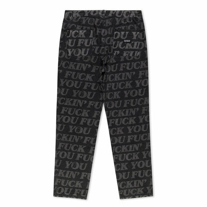 F.U.F.F. Washed Denim Pants (Black) - Ripndip